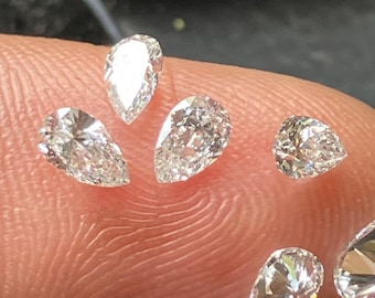 3mm to 7mm/0.10 To 0.75 Carat Lab Grown Pear Cut Diamond Loose, VS/EF Pear Brilliant Cut CVD Diamond For Jewelry Mounting  And Accent, LG20