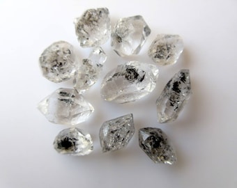 5 pièces énormes 12mm à 15mm 6mm à 10mm Approx Herkimer Diamond Loose, Brut Herkimer Diamond Loose GemStone, GDS881