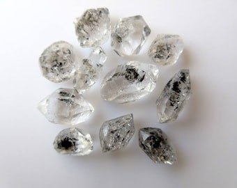 5 stycken enorma 12 mm till 15 mm 6 mm till 10 mm ca Herkimer diamant lös, rå grov Herkimer diamant lös ädelsten, GDS881
