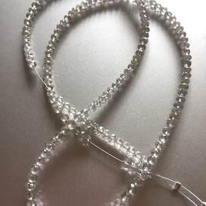 All 3mm Rare Beautiful Natural Clear White Diamond Faceted Beads, Sparkling White Diamond Beads, OOAK Diamond Beads, DDS506