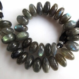 AAA Natural Labradorite Smooth Rondelle Beads, 14mm to 15mm And 16mm to 20mm Beads, Labradorite Jewelry, GDS958