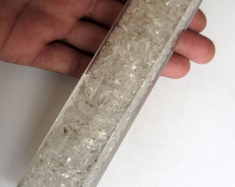 Quartz Crystal Healing Orgonite Pencil, Single Terminated Gemstone Crystal Orgone Pencil Point, Gemstone Pencil Wand Stick, GDS1038/7