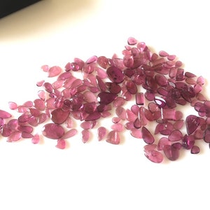 10 Pieces 5mm To 12mm Natural Pink Tourmaline Flat Back Faceted Rose Cut Loose, Tourmaline Gemstone Cabochons, GDS1071 image 6