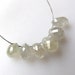 Set Of 6 Natural Sparkling White Large 6.1mm To 4.6mm Diamond Briolette Beads, Natural Faceted Diamond Tear Drop Bead, DDS533/3