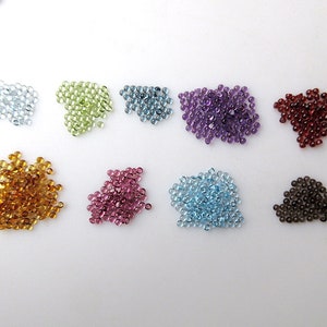 20 Pieces Tiny Rare 2mm Blue Topaz Smooth Peridot/Pink Tourmaline/Amethyst/Garnet/Citrine/Smoky Quartz Cabochons GDS1079