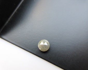 Diamante talla rosa gris, diamantes sueltos, diamante en bruto corte rosa, diamante en bruto, cabujón facetado, 5 mm, SKU-D94