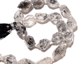 Herkimer Diamond Nuggets, AAA Herkimer Diamond Beads, Raw Herkimer Diamonds, 10mm To 12mm Each, 6 Inch Half Strand, SKU-B126