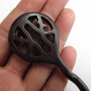 5 Pieces Ebony Handmade Hand Carved Hair Fork, Natural Wood Hair Stick, 1 Prong Hair Fork, Wooden Hair Accessories, GDS1042/23