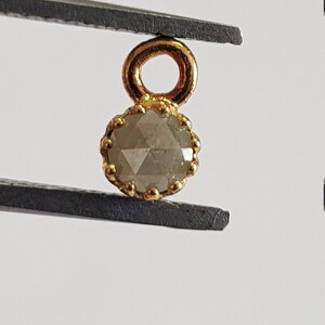 4,5 mm natuurlijke grijze enkele lus diamanten ring spantang connector klaar voor gebruik voor oorbel hanger 925 zilveren diamanten spantang DDS509/12 afbeelding 4