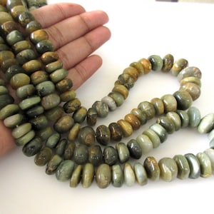 Green Yellow Cats Eye Rondelle Beads, Smooth Cat Eye Rondelle Beads, 8mm To 16mm Cats Eye Beads, Wholesale Gemstones, GDS1093