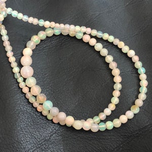 3.5mm To 6mm Natural Ethiopian Welo Opal Smooth Round Beads Ethiopian Opal Fire Opal Round Beads, 16 Inch Strand, GDS1672