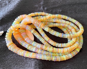 4 mm ～ 10 mm エチオピア ウェロ オパール イエロー タイヤ ロンデル