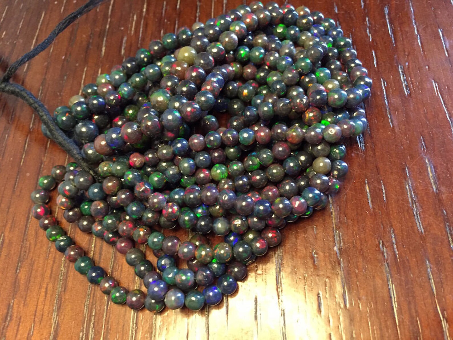 Buy Rare Black Opal Smooth Round Beads Ethiopian Welo Black Opal Online ...