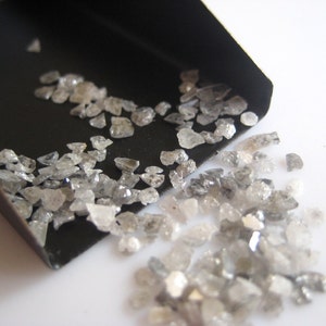 5 Carat Weight White Color Natural Uncut Diamond Slices, 2mm To 5mm Approx White Raw Rough Diamond Chips