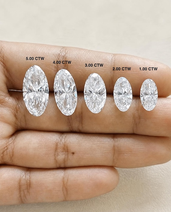 Moval Cut Loose Lab Diamond, 1-6 ctw EF/VS, IGI Certified, Conflict-Free (Lab Grown)