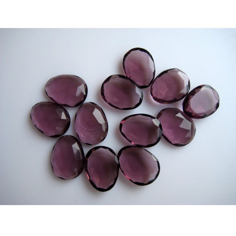 6 Pieces Hydro Quartz Rose Cut Polki Purple Rosecut Rosecut cabochon Approx 18mm Each