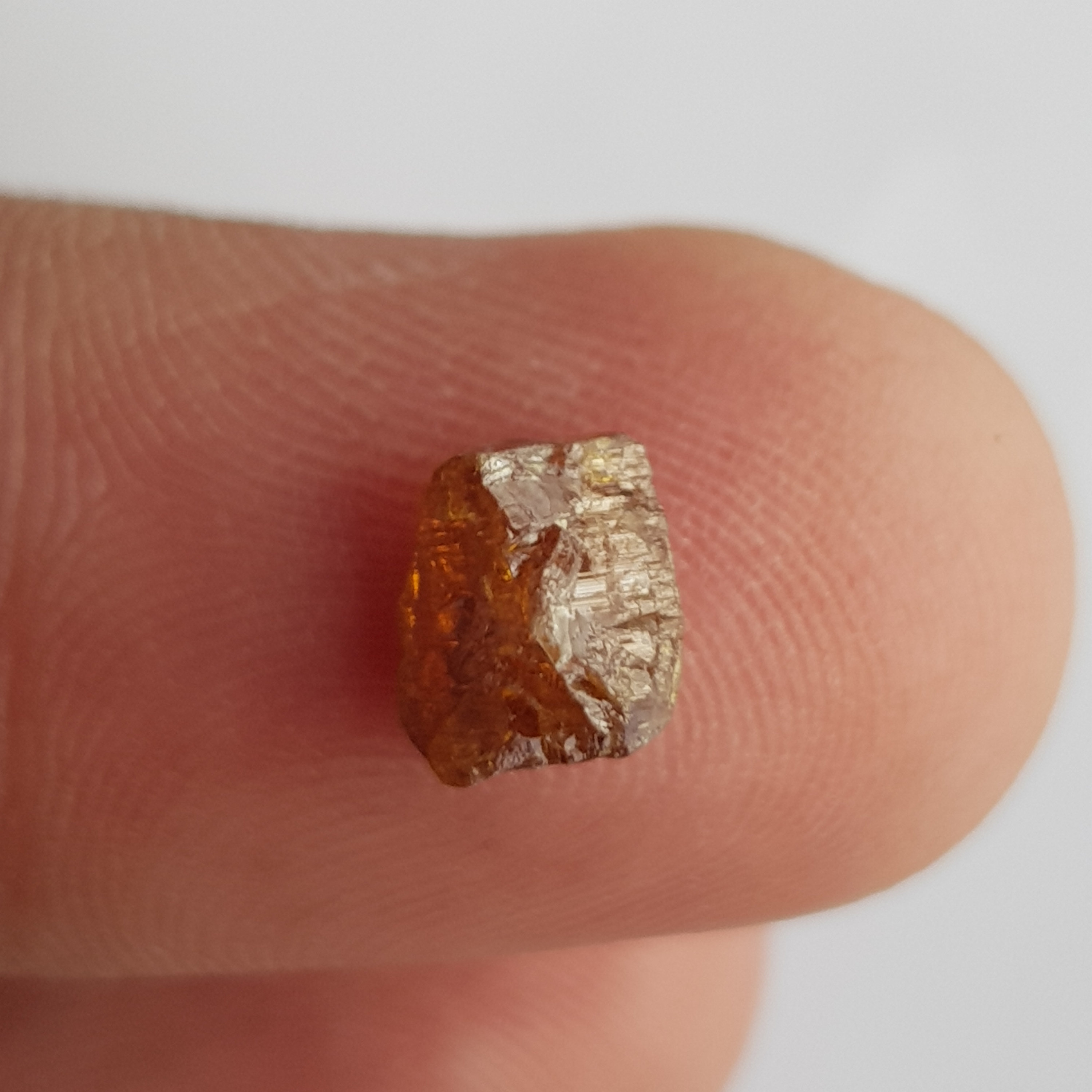 1 Piece 6.8mm/1.42ctw Natural Red/brown Raw Rough Diamond Loose