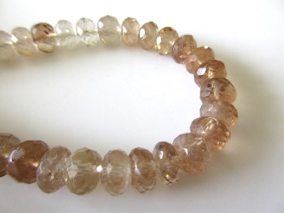 Imperial Copper Topaz Faceted Rondelle Beads, Natural Imperial Topaz Loose, 8mm Brown Topaz Rondelles For Imperial Topaz Jewelry, GDS1107