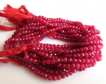 4*6MM Rosso Rubino Giada Ovale Abaco Rondelle Pietra Naturale Pietra Preziosa Perline Per Gioielli Collana Braccialetto Fare Accessori Fai Da Te - Foto 8