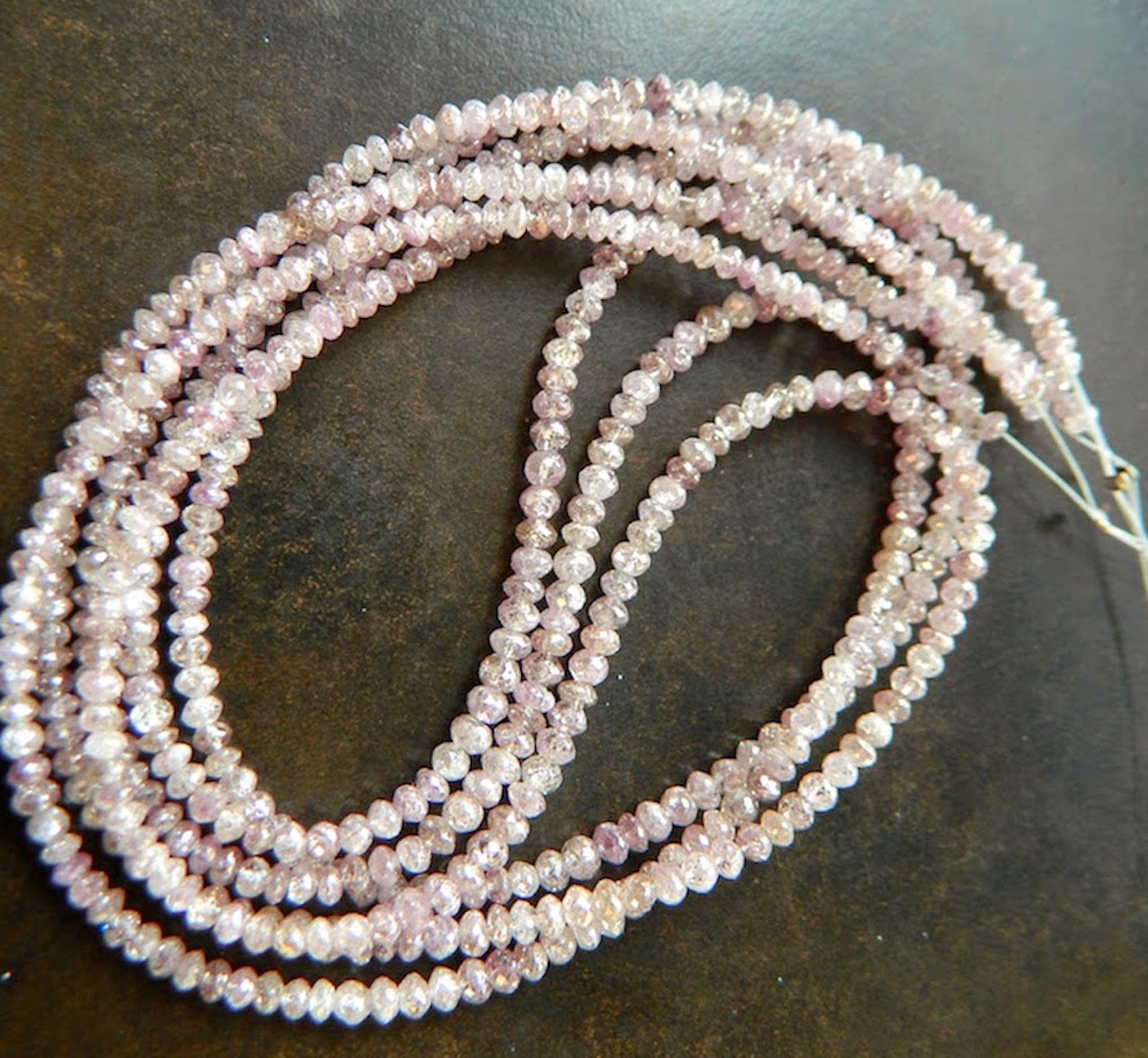 10 Beads Rare Pink Rough Diamond Faceted Beads Raw Diamonds Etsy