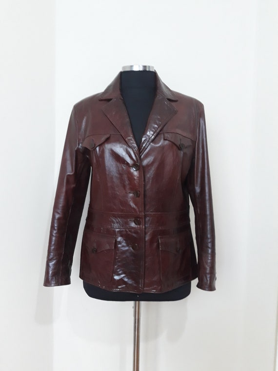 black cherry leather jacket