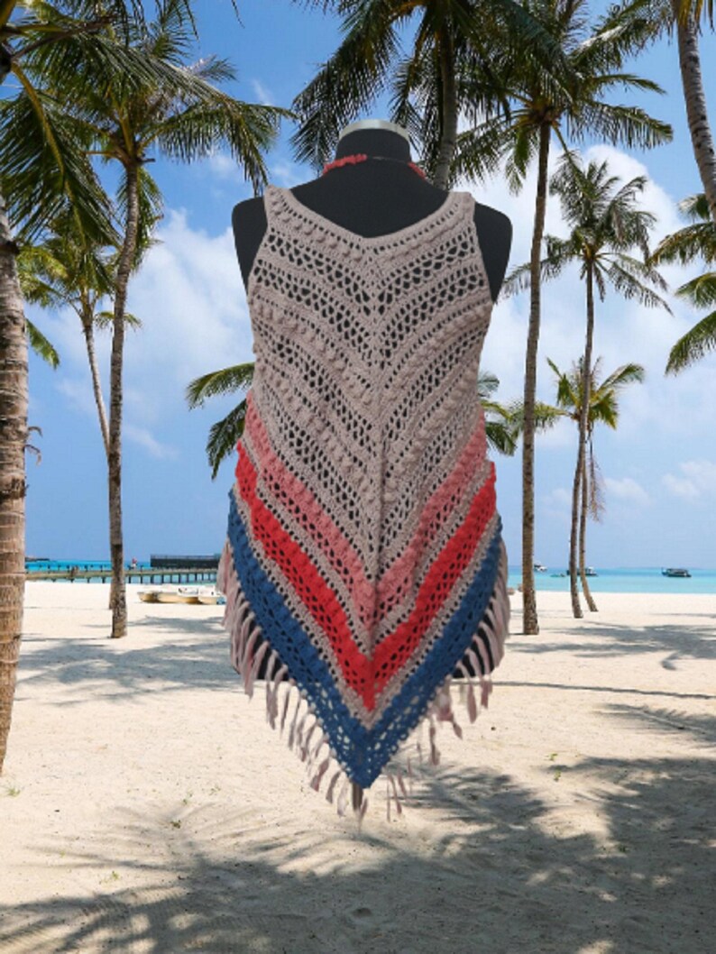 this multicolor mini crochet dress features intricate lace crochet details and is made from soft and breathable cotton material