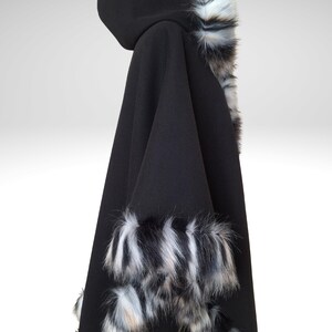 Stay on trend  with this handmade cuddly warm coat,close side view