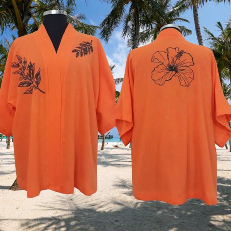 This lightweight cotton wrap robe top offers breathability and comfort, making it ideal for warm weather.