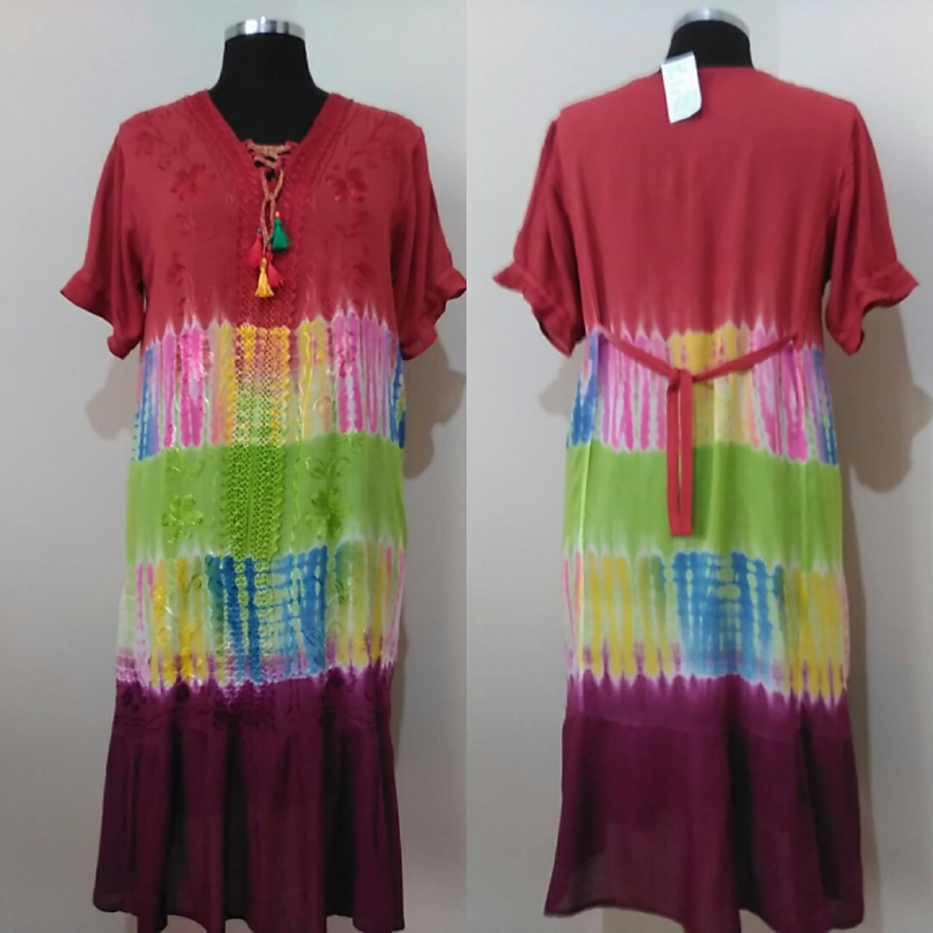 tie dye boho dress