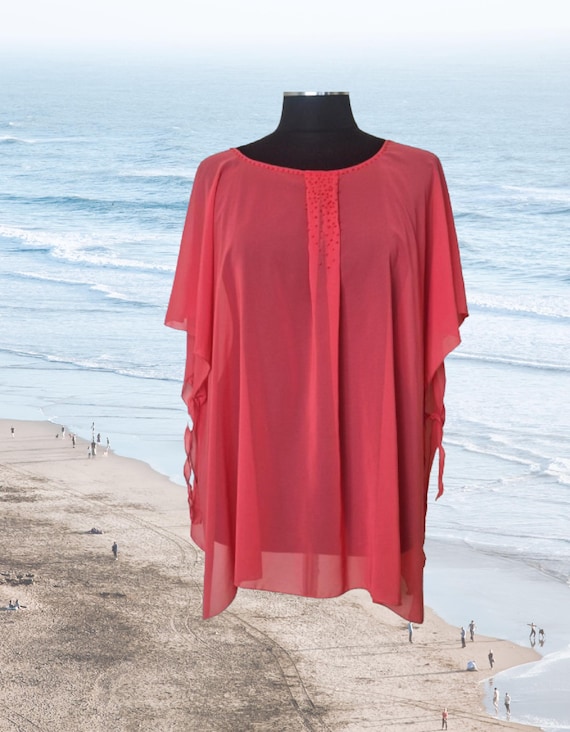 Chiffon poncho plus size hotsell