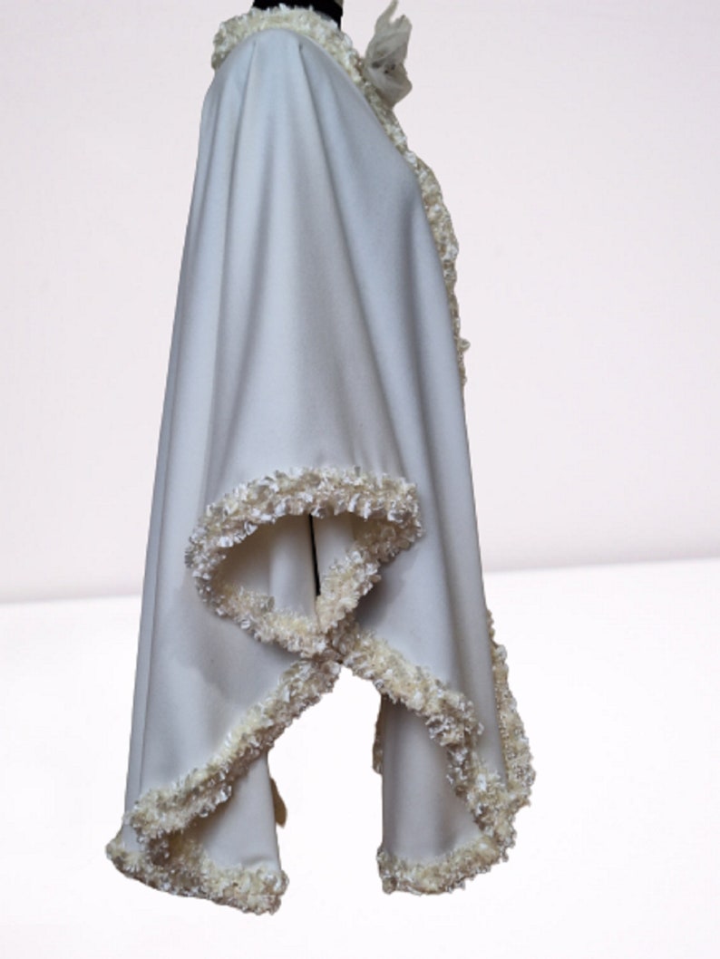 Off White Cashmere Cape, Shawl :The high quality craftsmanship ensures this cape will last for years to come.