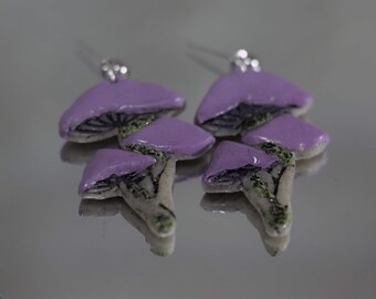 Lavender Shroomie Earrings