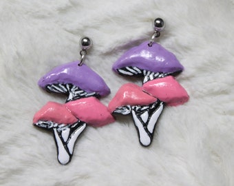 Dark Pastel Shroomie Earrings