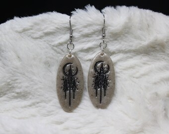 Dark Forest Earrings in Grey