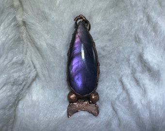 Electroformed Purple Labradorite Necklace