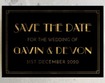 Gatsby Save the Date Magnets / Cards