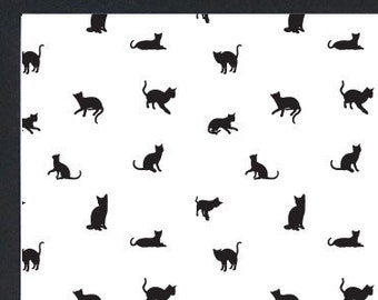 Katzenmuster Geschenkpapier x 2 Bögen, Katzenpapier, Halloween-Geschenkverpackung, Halloween-Katzendruck-Geschenkverpackung