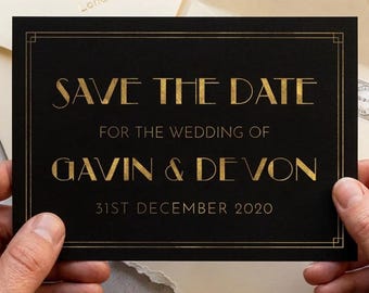 Gatsby Save the Date Magnets / Cards