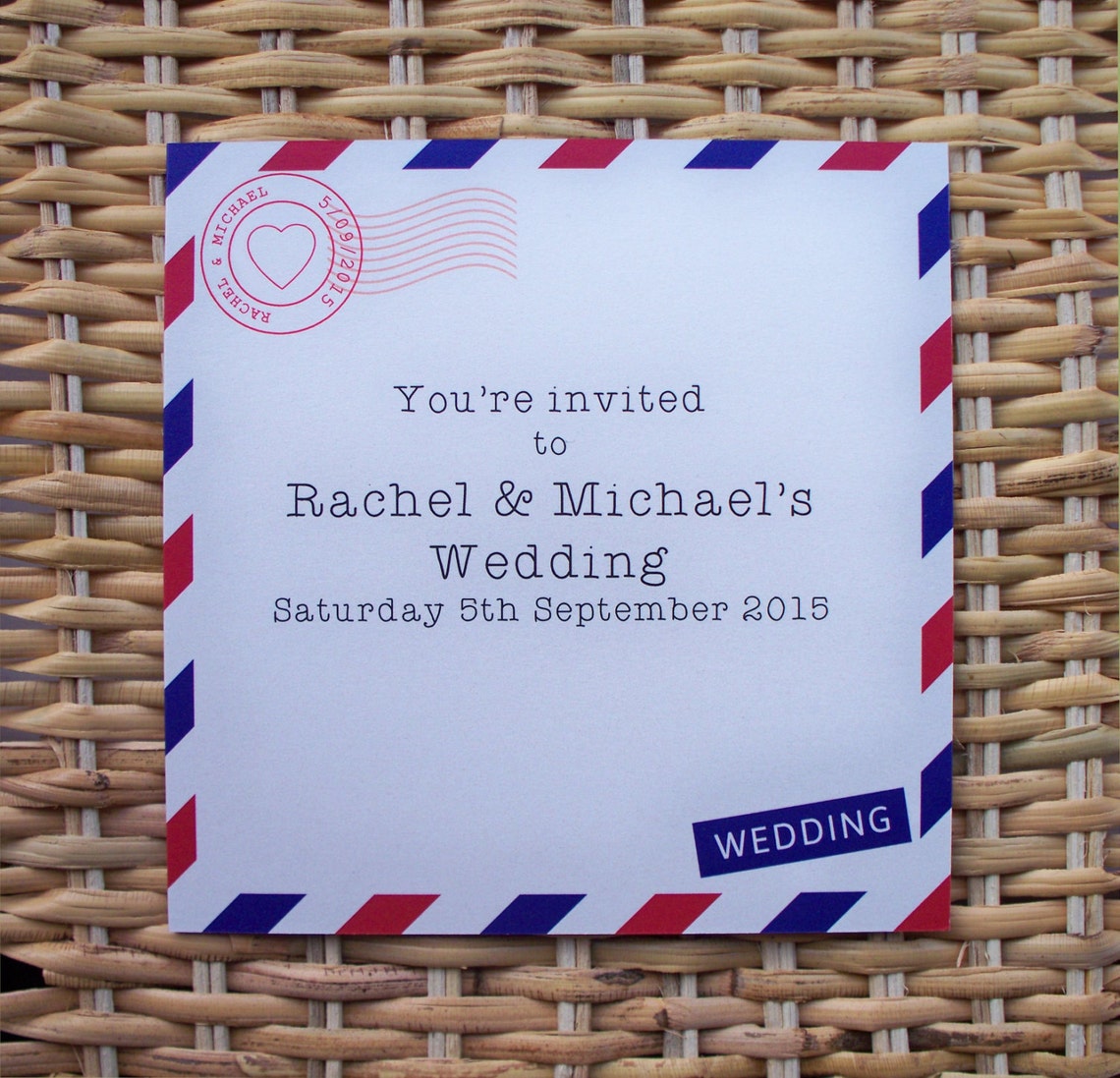 Airmail / Destination Wedding Invitations P&P + Envelopes Included ...