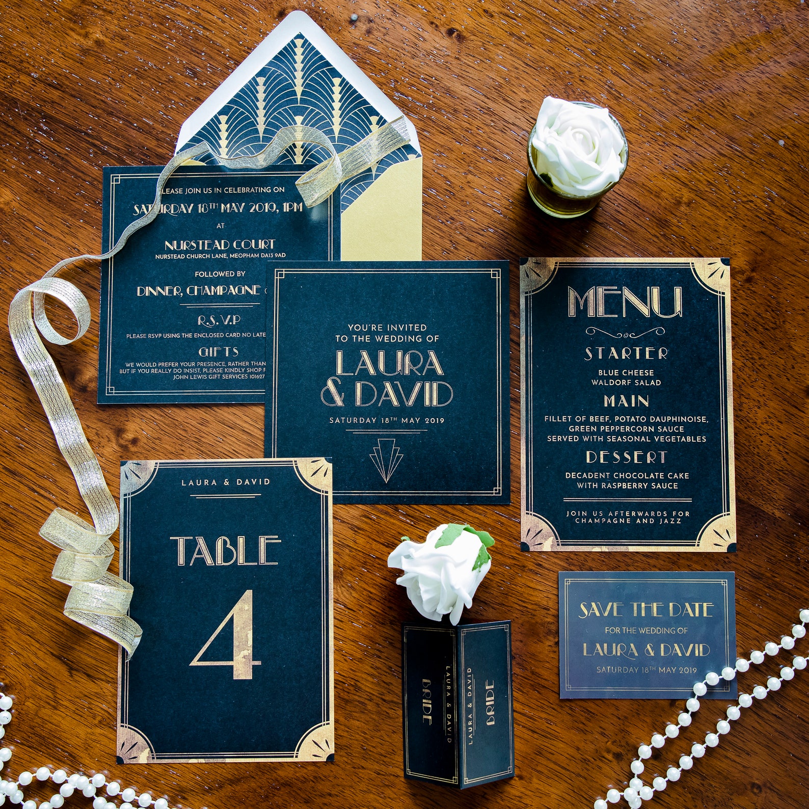 50 personalised Great Gatsby themed table place cards 1920s | Etsy