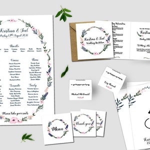 Floral personalised folding Wedding Invitations Envelopes image 3