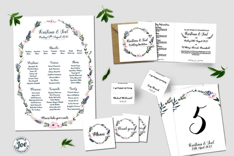 Floral personalised folding Wedding Invitations Envelopes image 3