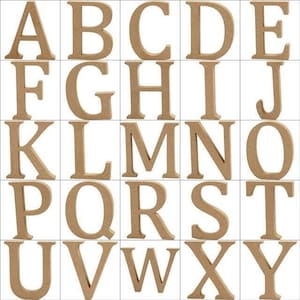 Letras del alfabeto de madera 3D de 8 cm, MDF, independientes, para colgar, decorar y personalizar