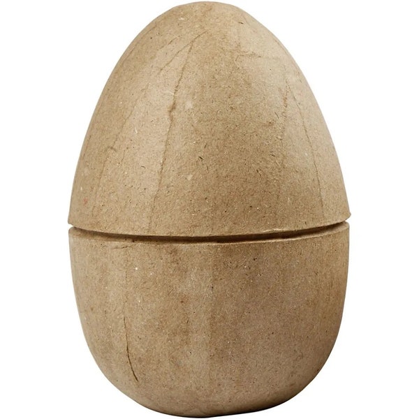 Paper Mache Easter Storage Box Decoration Egg Shaped 2 Piece Trinket Personalise
