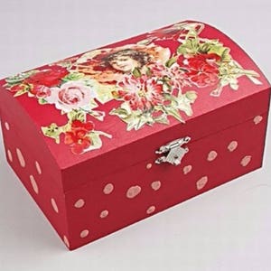 Small Wooden Treasure Chest Jewellery Trinket Box To Paint & Decorate 16 x 11 x 8 cm image 5