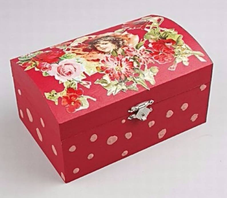 Small Wooden Treasure Chest Jewellery Trinket Box To Paint & Decorate 16 x 11 x 8 cm image 5