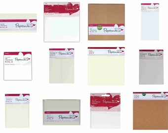 Papermania Card Envelope 50 Packs White Cream Brown Pearl Trifold Scalloped Choose