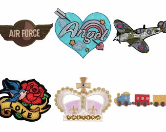 Sew On Iron On Embroidered Motifs Patches Fabric Applique Crafts Choose Designs