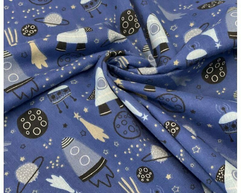 Childrens Fabric Polycotton Kids Craft Boys Girls Dresses Mask Half Meter Design