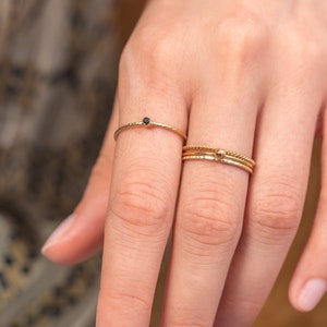 HONDURAS ring in 14k Gold-Filled, Stacking elegant ring set image 2